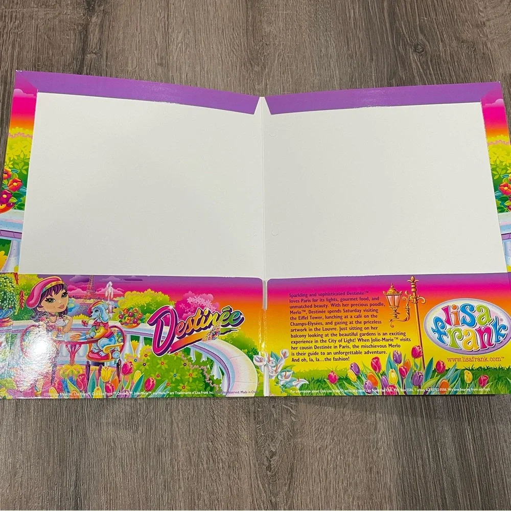 Lisa Frank Y2K Vintage Bright Colorful Folders Lot of 3 2005-2006